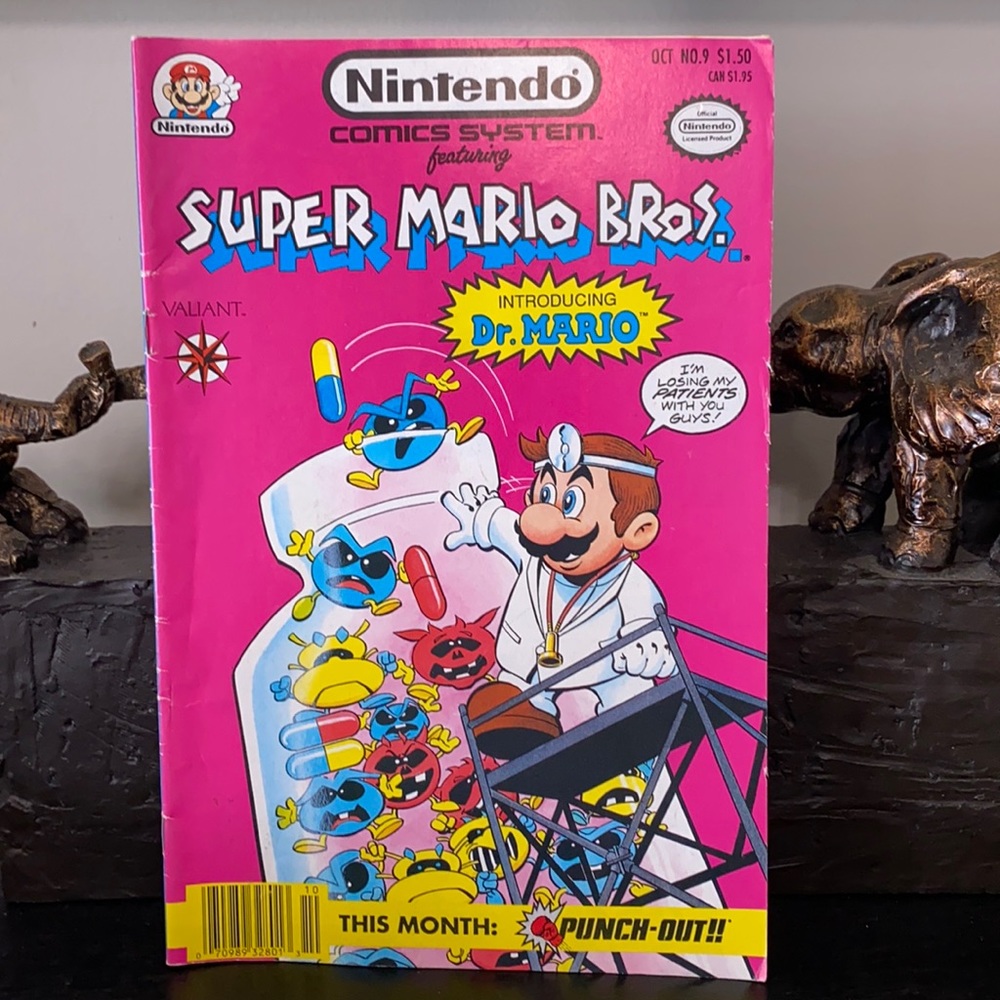 Vintage Super Mario Bros Comic Issue 9 Dr Mario 1990 Valiant Nintendo Comics Sys